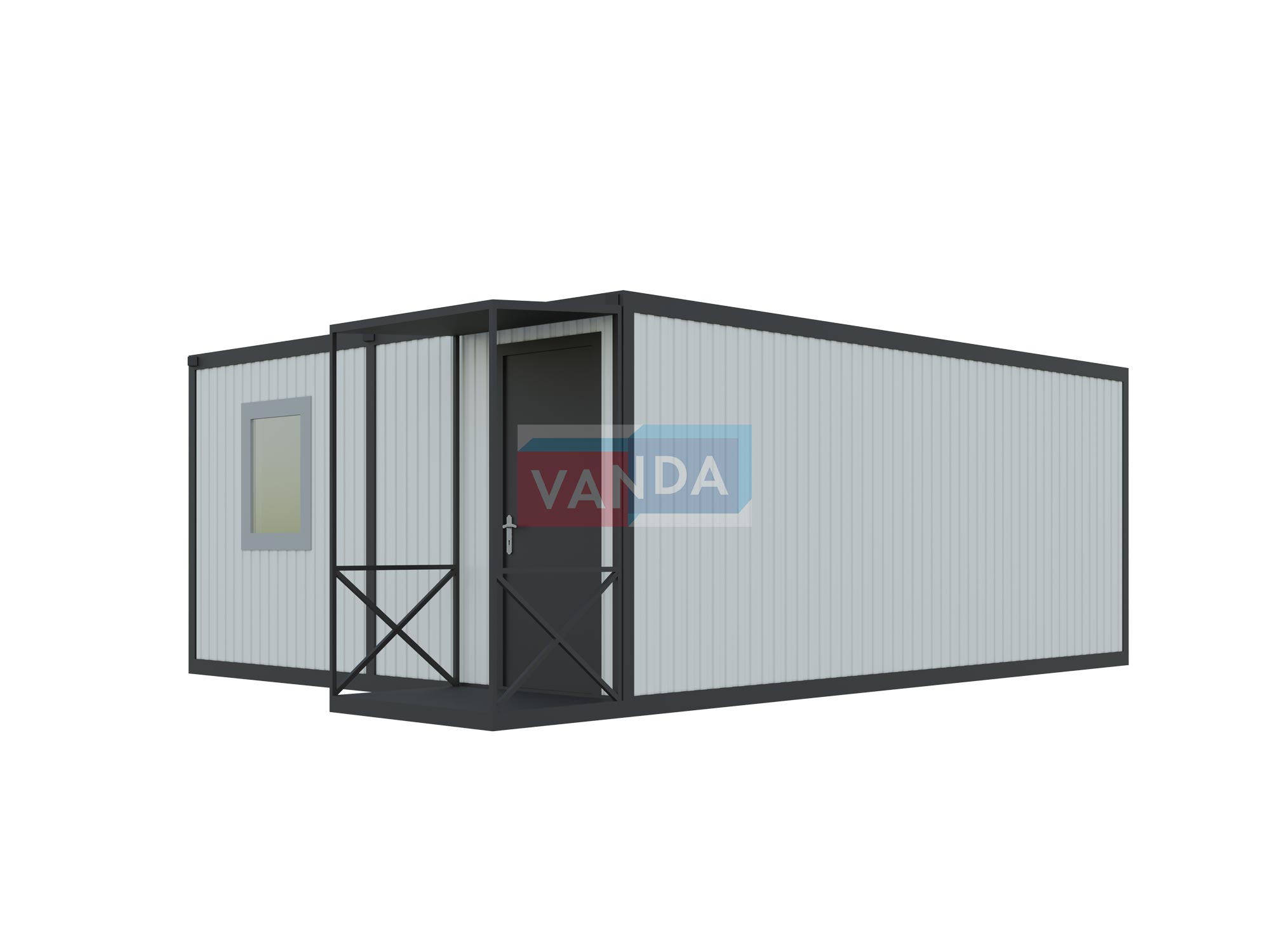 Модульная бытовка с плоской крышей 4.8х6.0